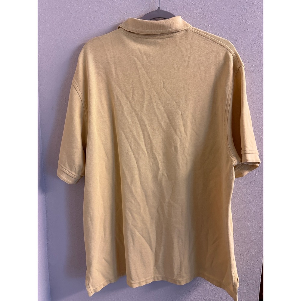 Jos A Bank Traveler Collection Polo Shirt Mens Large Yellow 100% Cotton Pique - Picture 4 of 10